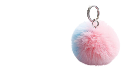 Charming Fluffy Pom Pom Keychain in Delicate Pastel Colors Perfect for Stylish Accessory Additions and Gifts.