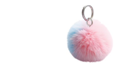 Charming Fluffy Pom Pom Keychain in Delicate Pastel Colors Perfect for Stylish Accessory Additions and Gifts.