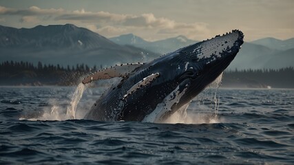 humpback whale in the sea
