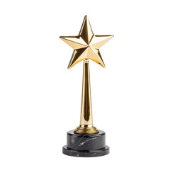 Classic Gold Star Trophy on Black Base