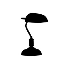 Silhouette of a Modern Desk Lamp - PNG