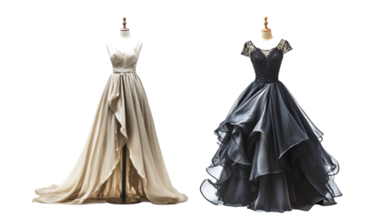 wedding dress on white