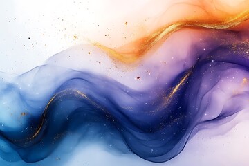 Fototapeta premium Abstract Colorful Waves With Sparkling Lights