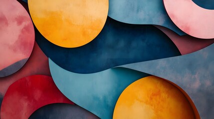 Colorful shapes in modern dynamic design, stylish template