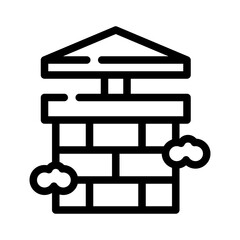 roof cleaning line icon