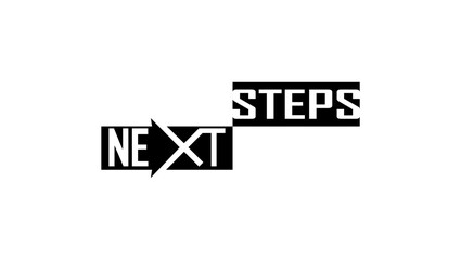 Obraz premium Next steps​, black isolated silhouette