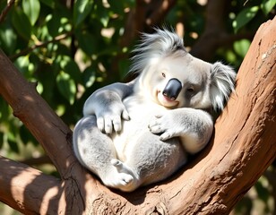 Adorable Koala Relaxing on a Tree Branch