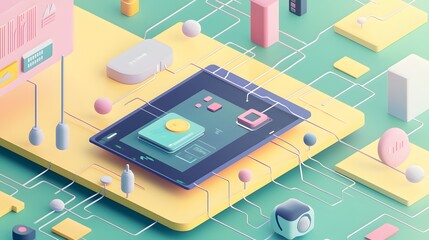 Delicate and Simple Tech Illustration