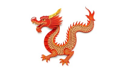 Majestic Red Chinese Dragon: A Symbol of Power and Good Fortune