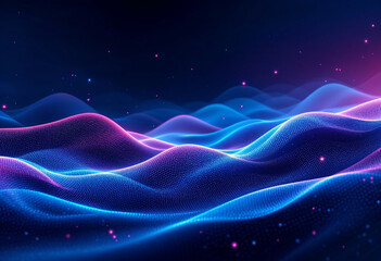 Sleek radiant wave design, contemporary neon backdrop for tech graphics