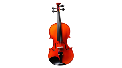 Elegant violin on a black background, showcasing its polished wood details and classic curves, symbolizing music and art. Perfect for creative projects and musical themes.