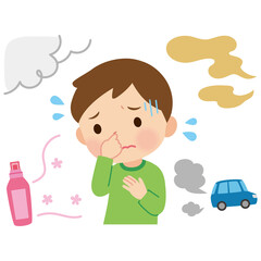嗅覚過敏　感覚過敏　苦手な匂いに困る男の子