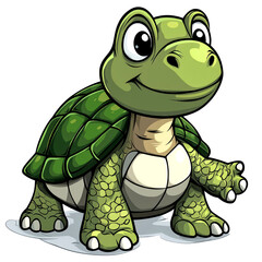 Fototapeta premium Cute cartoon turtle illustration.