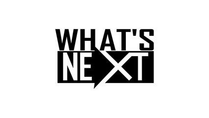 what's next, black isolated silhouette