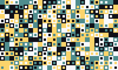 Elegant mosaic tile pattern with vibrant colours. Perfect for textile, decorative covers, or modern graphic design with structured and symmetrical appeal.