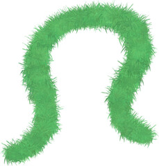 Grass, watercolor cartoon style grass