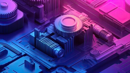 Interconnected Complexity: A Symphony of Gears and Pipes