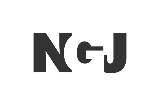 NGJ logo design. Initial letter N G J bold font style for tech startups, consulting, corporate branding. Creative company name, headlines typography identity, trendy logotype.