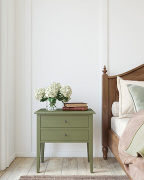 Modern bedroom interior. 3d render.