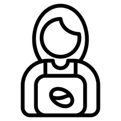 Female barista icon