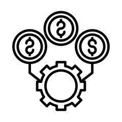 Crowdfunding line icon
