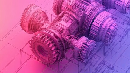 Interconnected Complexity: A Symphony of Gears and Pipes
