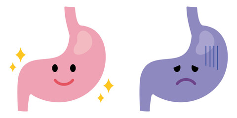 かわいい胃のイラストセット