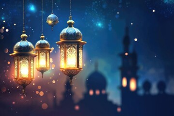 Obraz premium Ramadan Eid Lantern Decoration