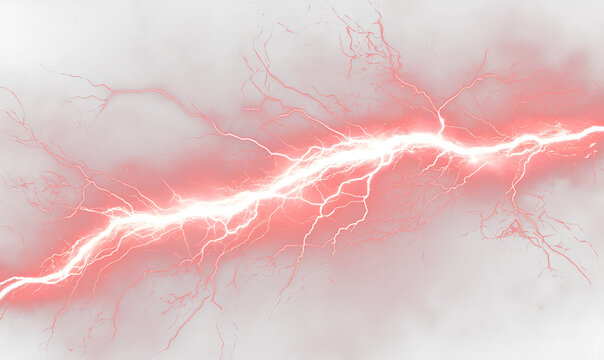 PNG Vivid red lightning bolt streaks