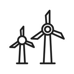 Obraz premium Windmill icon vector image. Suitable for mobile apps, web apps and print media.
