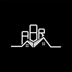 ABR Real state logo design, ABR simple and modern logo. ABR luxurious alphabet design