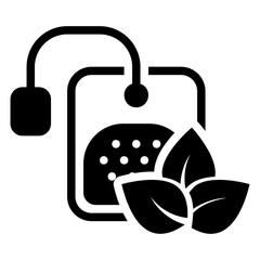 Tea bag glyph icon