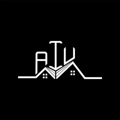 AIU Real state logo design, AIU simple and modern logo. AIU luxurious alphabet design