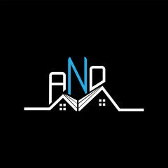 Fototapeta premium ANO Real state logo design, ANO simple and modern logo. ANO luxurious alphabet design