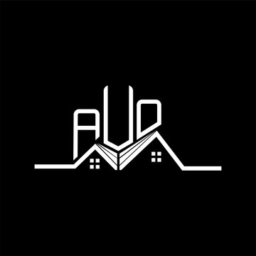 AUO Real state logo design, AUO simple and modern logo. AUO luxurious alphabet design