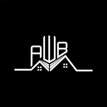 AWB Real state logo design, AWB simple and modern logo. AWB luxurious alphabet design