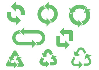 リサイクルのイメージの矢印セット