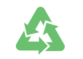 三角形の矢印　リサイクルのイメージの矢印
