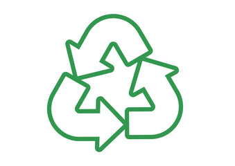 三角形の矢印　リサイクルのイメージの矢印