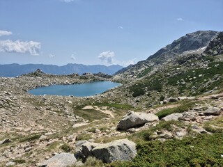 monte renoso and lake bastani (lac de bastani), corsica