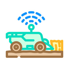 harvesting machine agri tech color icon vector. harvesting machine agri tech sign. isolated symbol illustration