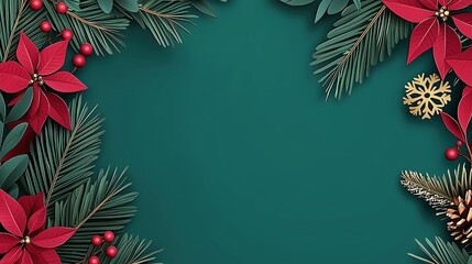 Obraz premium A minimalist Christmas-themed background, perfect for festive designs and seasonal greetings.