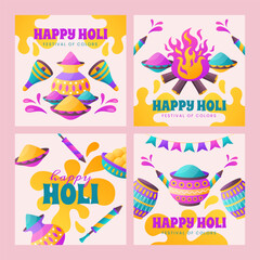 Colorful Holi Festival Design with Traditional Elements