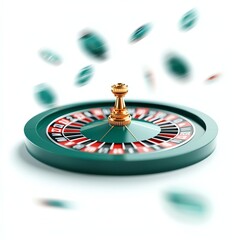 A spinning roulette wheel captures the essence of excitement and chance in gambling. This vibrant image invokes a sense of thrill, making it ideal for gaming and leisure themes.