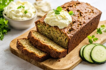 Delicious Zucchini Bread with Creamy Topping