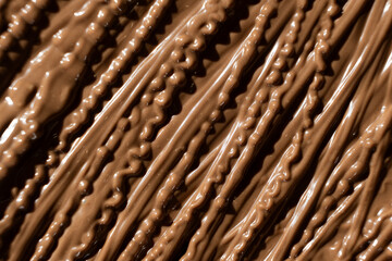 Macro Texture Natural Melted Milk Chocolate Top View