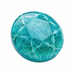 abstract 3d ruby stone in different colour style isolated on white background