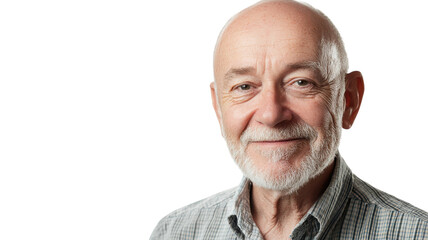 Obraz premium A Senior Man with a Look of Contentment: Perfect Image for Illustrating Happiness and Fulfillment in Later Life.