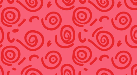 Vibrant Seamless Patterns with Bold Line Art on Colorful Backgrounds  © Jawada07