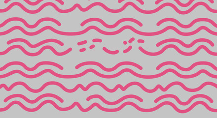 Vibrant Seamless Patterns with Bold Line Art on Colorful Backgrounds  © Jawada07